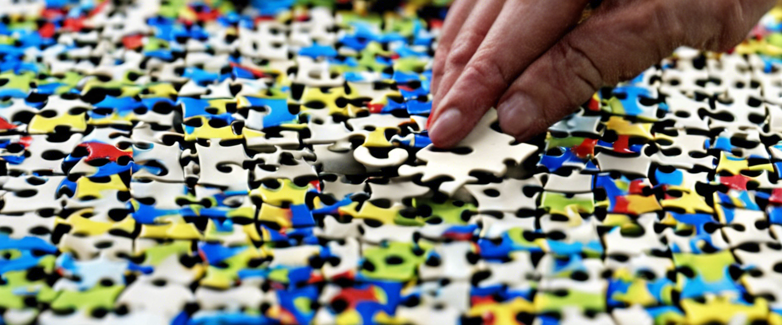 A hand putting the last piece of a puzzle in place